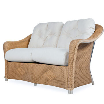 Reflections Wicker Loveseat by Lloyd Flanders
