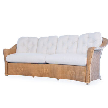 Reflections Wicker Cresent Sofa by Lloyd Flanders