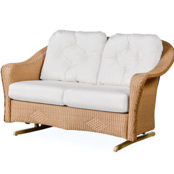 Reflections Wicker Loveseat Glider by Lloyd Flanders
