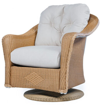 Reflections Wicker Swivel Rocker Lounge Chair by Lloyd Flanders