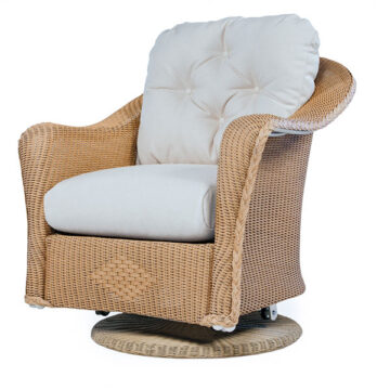 Reflections Wicker Swivel Glider Lounge Chair by Lloyd Flanders