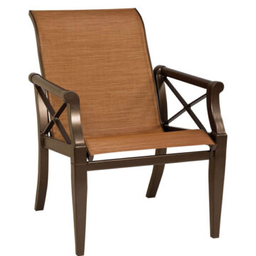 Andover Sling Aluminum Low Back Dining Chair by Woodard