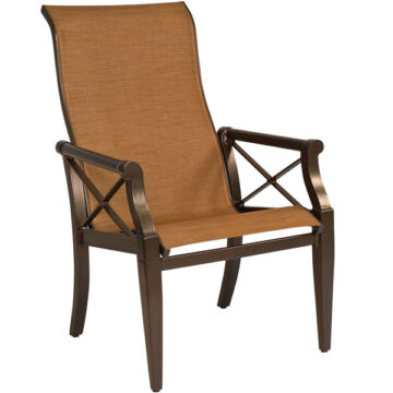 Andover Sling Aluminum High Back Dining Chair by Woodard