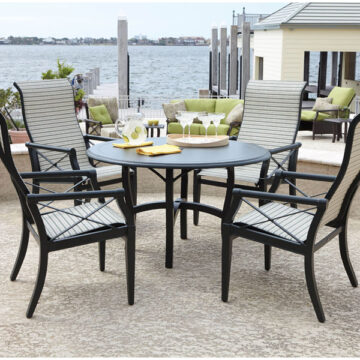 Andover Sling Aluminum Dining Set by Woodard