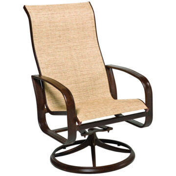 Cayman Isle Sling Aluminum High Back Swivel Rocker by Woodard