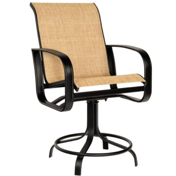 Cayman Isle Sling Aluminum Swivel Counter Stool by Woodard