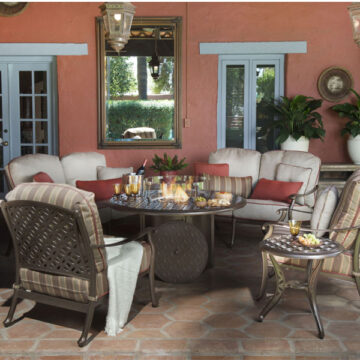 Casa Cast Aluminum Lounge by Woodard