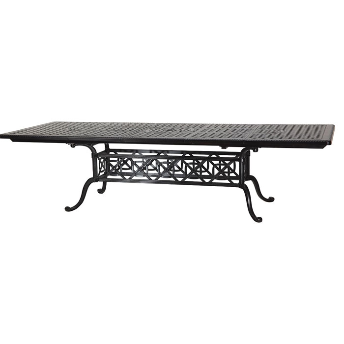 Grand Terrace Cast Aluminum 44 x 71/114" Extension Dining Table by Gensun