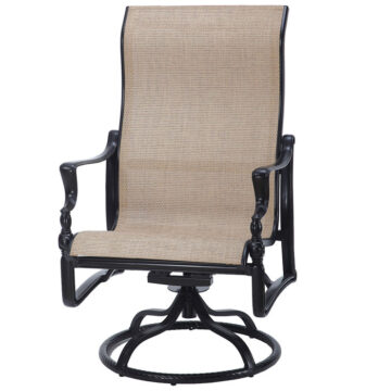 Bel Air Cast Aluminum High Back Swivel Lounge Chair by Gensun