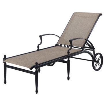 Bel Air Sling Cast Aluminum Adjustable Chaise Lounge by Gensun