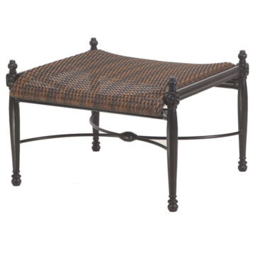 Bel Air Woven Cast Aluminum Ottoman by Gensun