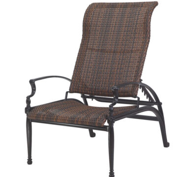 Bel Air Cast Aluminum Woven Reclining Chair by Gensun