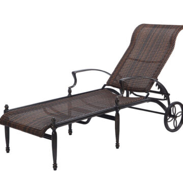 Bel Air Cast Aluminum Woven Chaise Lounge by Gensun