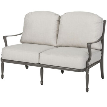 Bel Air Cushion Cast Aluminum Loveseat by Gensun