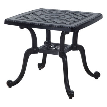 Grand Terrace Cast Aluminum 42 x 86 Oval Dining Table w/Umbrella Hole by Gensun