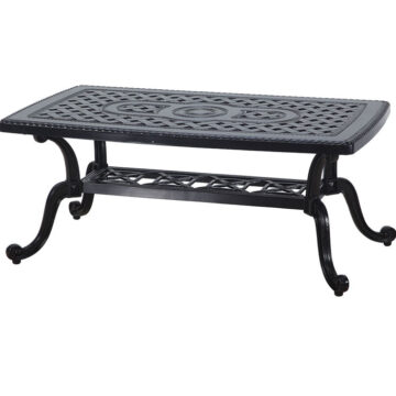 Grand Terrace Cast Aluminum 42 x 24 Coffee Table by Gensun