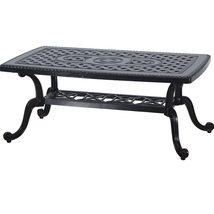 Grand Terrace Cast Aluminum 42 x 24 Coffee Table by Gensun