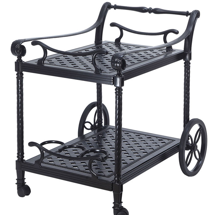 Grand Terrace Accessories Cast Aluminum Serving Cart by Gensun