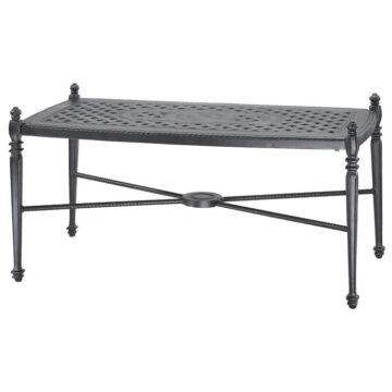 Grand Terrace Cast Aluminum 42 x 21 Coffee Table by Gensun