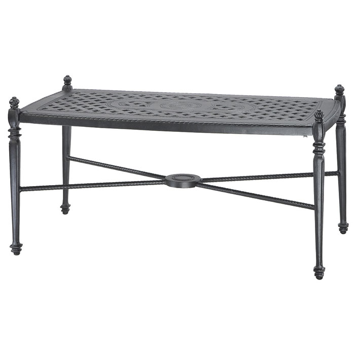 Grand Terrace Cast Aluminum 42 x 21 Coffee Table by Gensun