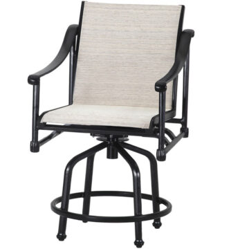Morro Bay Cast Aluminum Sling Swivel Counter Stool by Gensun