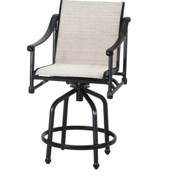 Morro Bay Cast Aluminum Sling Swivel Bar Stool by Gensun