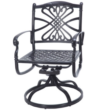 Bella Vista Cast Aluminum Swivel Dining Arm Chair by Gensun