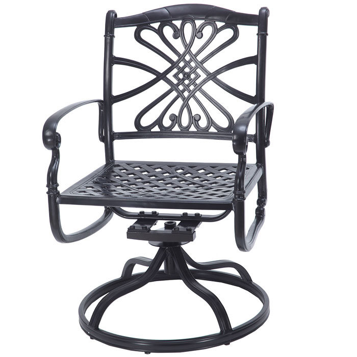 Bella Vista Cast Aluminum Swivel Dining Arm Chair by Gensun