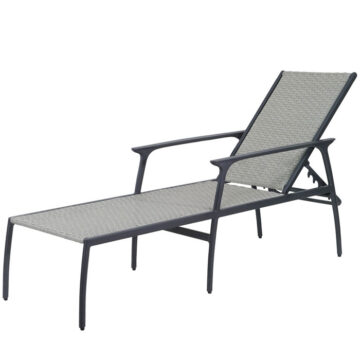 Amari Woven Aluminum Carbon Chaise Lounge by Gensun