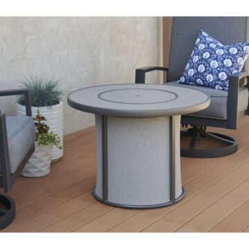 Grey Stonefire Gas Fire Pit Table by Outdoor Great Room