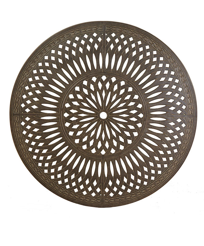 Mayfair 54" Round Inlaid Lazy Susan Table
