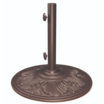 Art Deco Bronze Cast Aluminum Umbrella Base 50 lbs by Treasure Garden