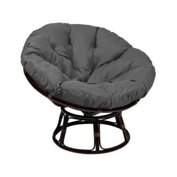 50" Papasan Cushion Water-Resistant -Charcoal