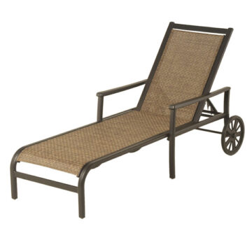 Stratford Cast Aluminum Sling Chaise Lounge by Hanamint