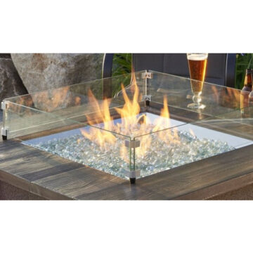 24 x 24" Square Tempered Glass Wind Guard by Outdoor Greatroom