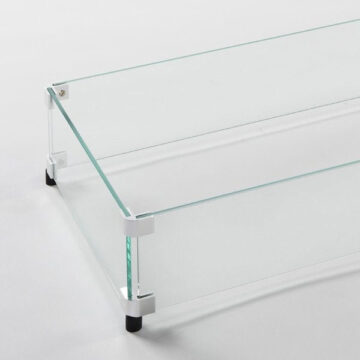 12x120" Linear Tempered Glass Wind Guard by Outdoor Greatroom