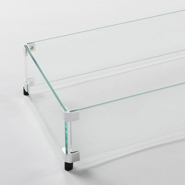 12 x 84" Linear Tempered Glass Wind Guard by Putdoor Greatroom