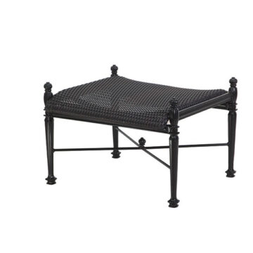Grand Terrace Cast Aluminum Woven Ottoman by Gensun