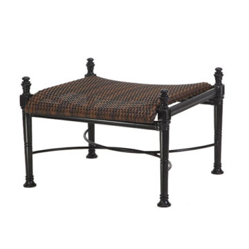 Florence Cast Aluminum Woven Ottoman by Gensun