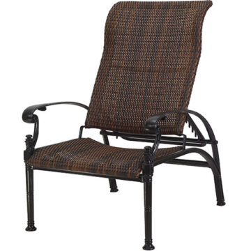 Florence Cast Aluminum Woven High Back Reclining Chair by Gensun