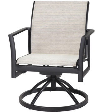 Echelon Aluminum Swivel Dining Arm Chair by Gensun