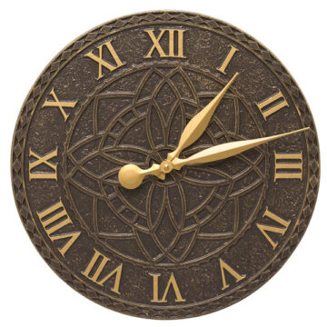 Artisan 16" Indoor Outdoor Wall Clock French Bronze