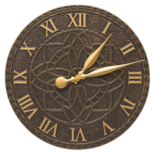 Artisan 16" Indoor Outdoor Wall Clock French Bronze