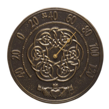 Irish Blessings 12" Indoor Outdoor Wall Thermometer- French Bronze