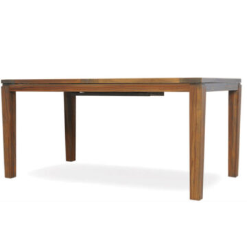 63"-84" Butterfly Leaf Teak Umbrella Dining Table by Lloyd Flanders
