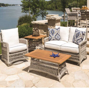 Lloyd Flanders Mackinac Wicker 4 PC Lounge Set