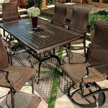 Bel Air Sling Cast Aluminum Dining Set by Gensun
