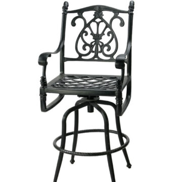 Florence Cast Aluminum Swivel Bar Stool by Gensun