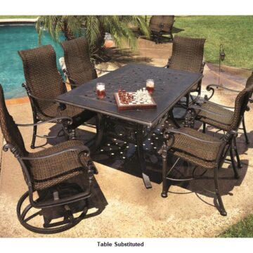 Florence Woven Aluminum Dining Set by Gensun