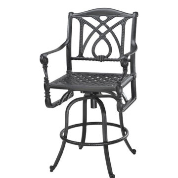 Grand Terrace Cast Aluminum Swivel Balcony Stool by Gensun
